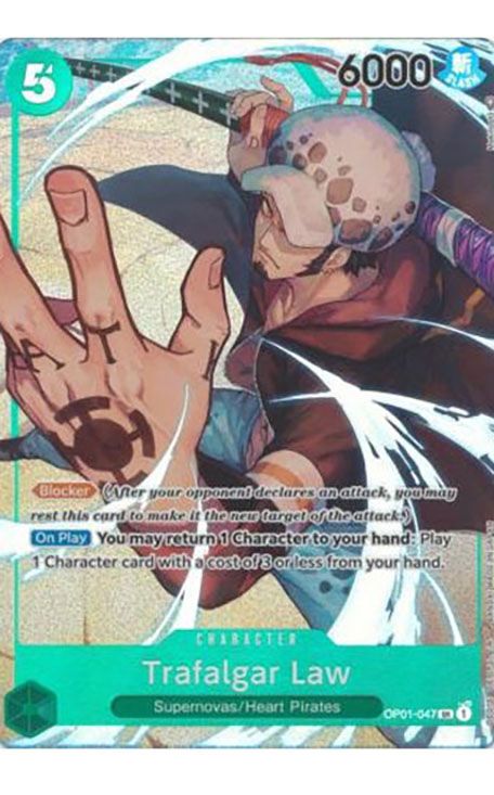 Trafalgar Law One Piece trading card game parallel rare collectible card printing services