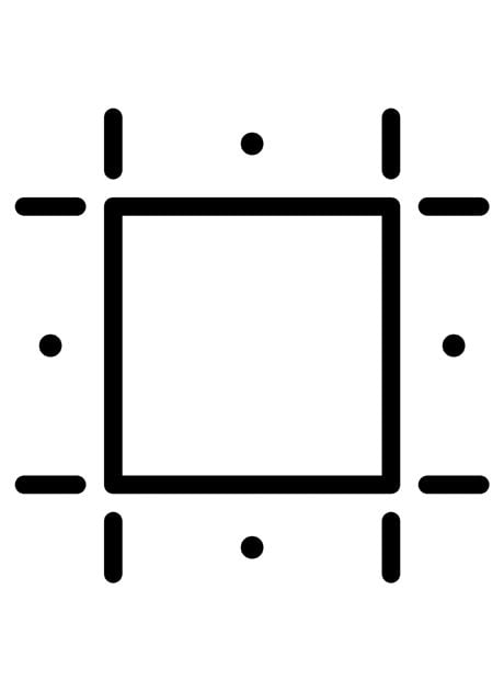 Print bleed diagram showing crop marks and registration marks for professional printing setup