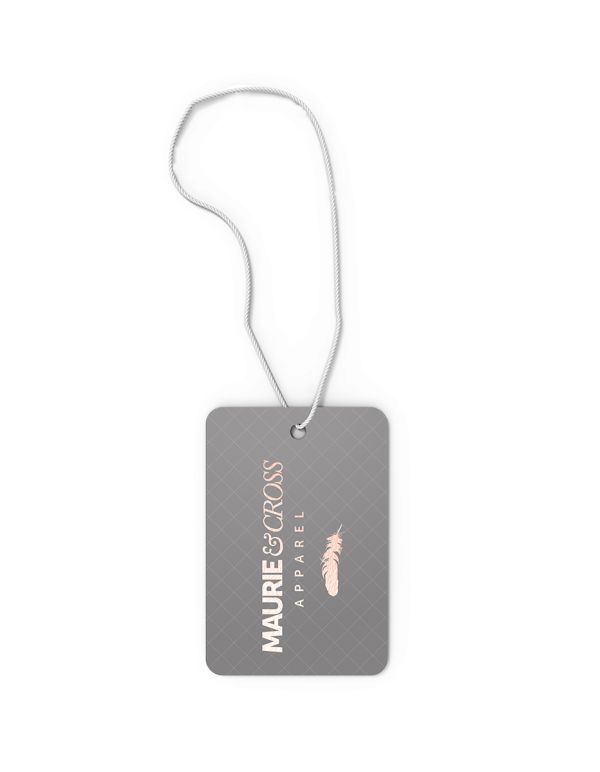 Custom Printed Metallic Foil Hang Tags Aura Print