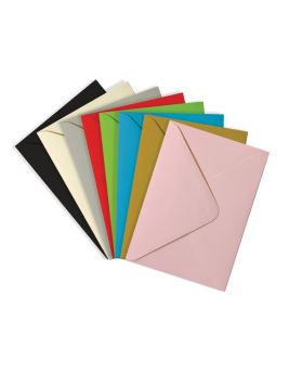 Blank Colored Envelopes - Candy Pink, Metallic Gold, Bright Blue, Lime, Ruby Red, Metallic Silver, Natural, Black