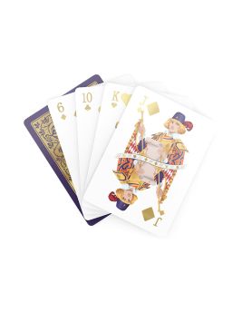 Metallic Foil Playing Card Printing Fanned Gold Foil