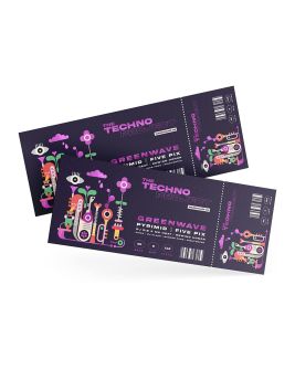 Metallic Purple Foil Concert Tickets Duo