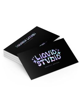 Metallic Holographic Business Card Printing Stacked