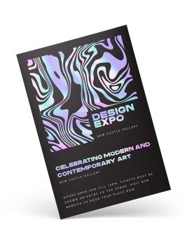 Metallic Holographic Foil Flyer Angled