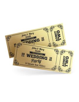 Metallic Gold Foil Ticket Printing Dual