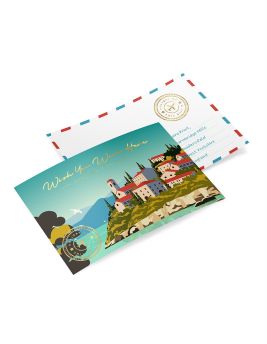Gold Foil Postcard Printing Front And Back