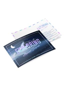 Holographic Foil Postcards Front And Back
