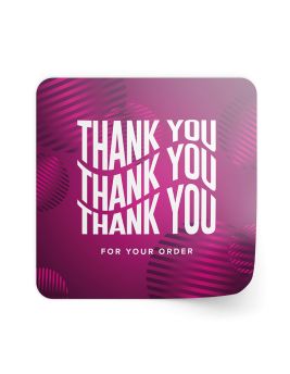 Thank You For Your Order Sticker Square
