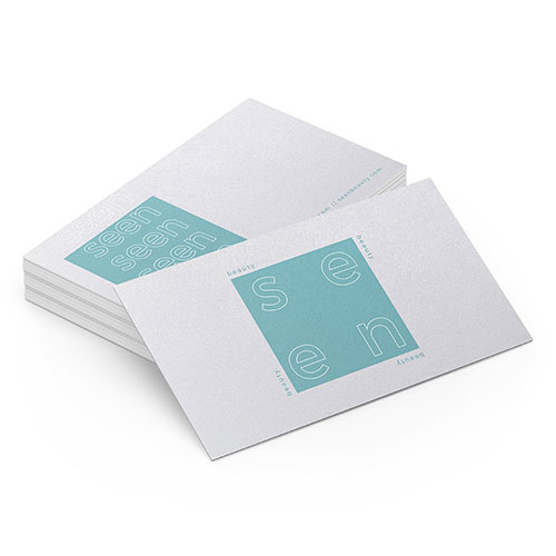 Modern Slice, Black & Teal Premium shops Printed Business Card for Any Business