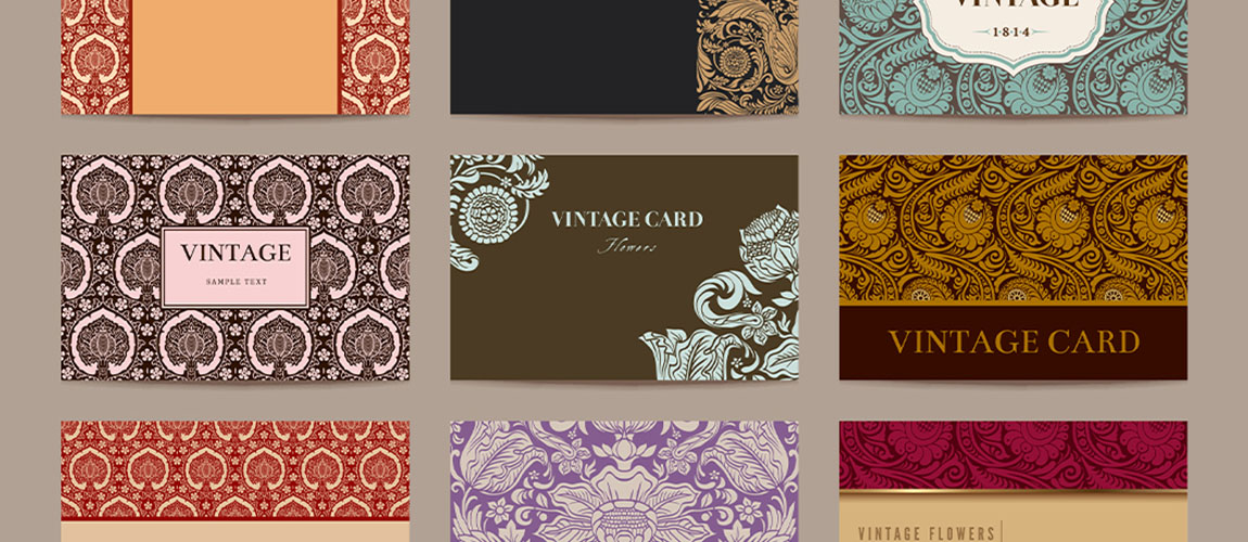 Many variations of business cards image