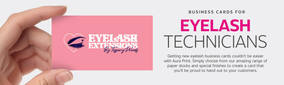 Eyelash Business Cards Header Banner