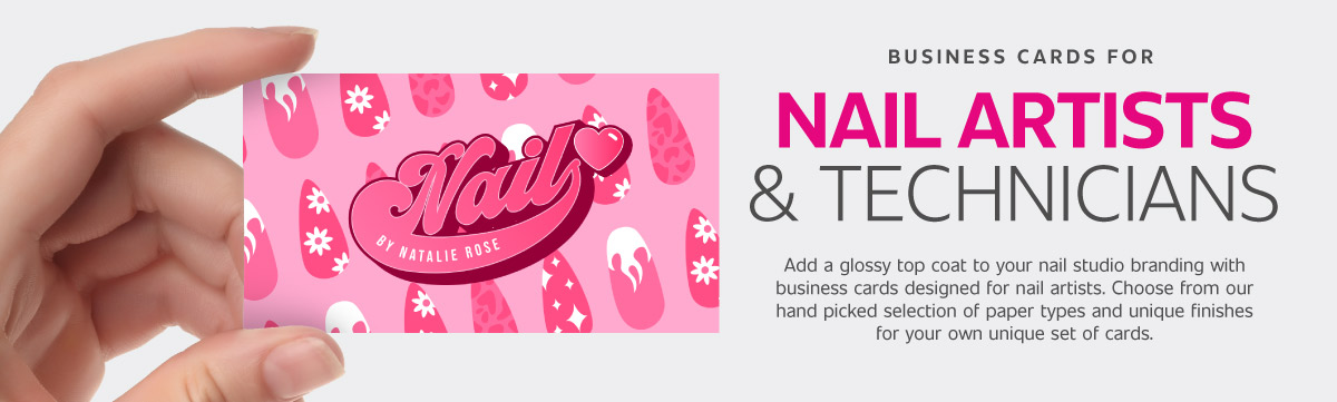 Nail Tech Business Cards Header Banner