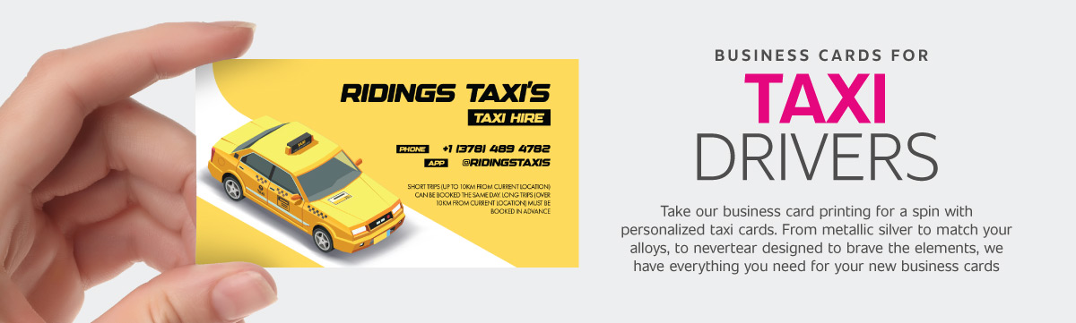 Taxi Business Cards Header Banner