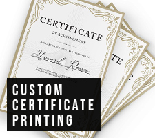 Custom Certificate Printing, Printed Certificates