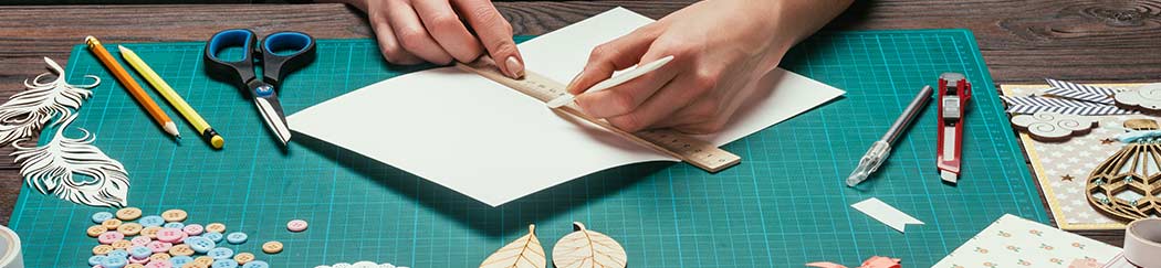 making greeting card by hand