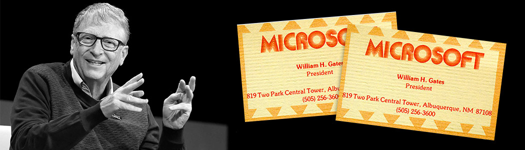Bill Gates and his business card