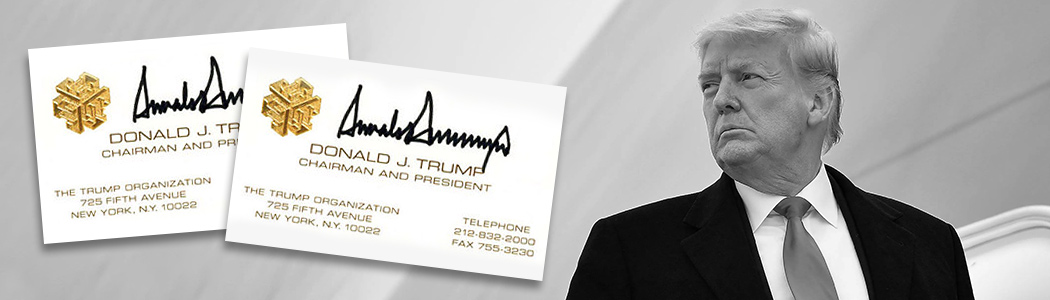 Donald Trump and his business card