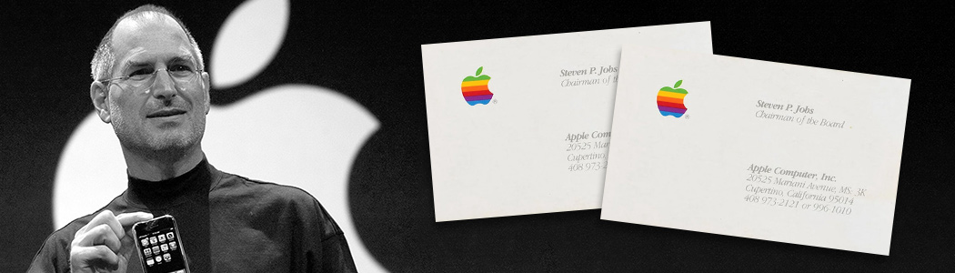 Steve Jobs and his business card