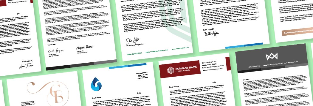 Examples of different letterhead designs