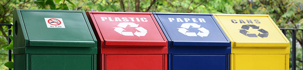 different types of recycling bins
