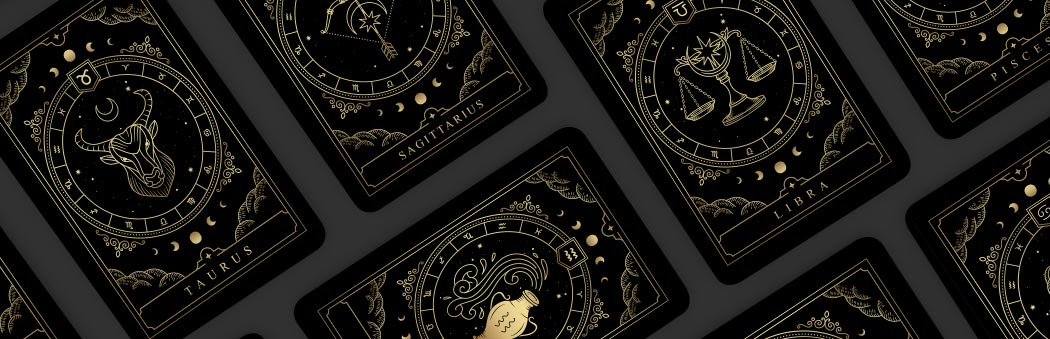 Astrology constellation themed tarot cards