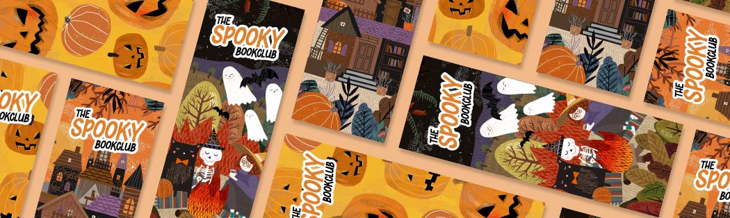 Spooky Bookclub Halloween Themed Bookmark Designs