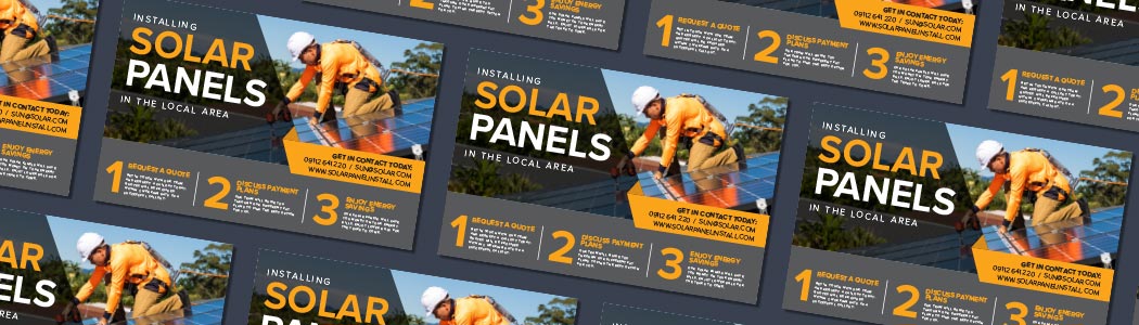 Solar Panel Installation Postcard