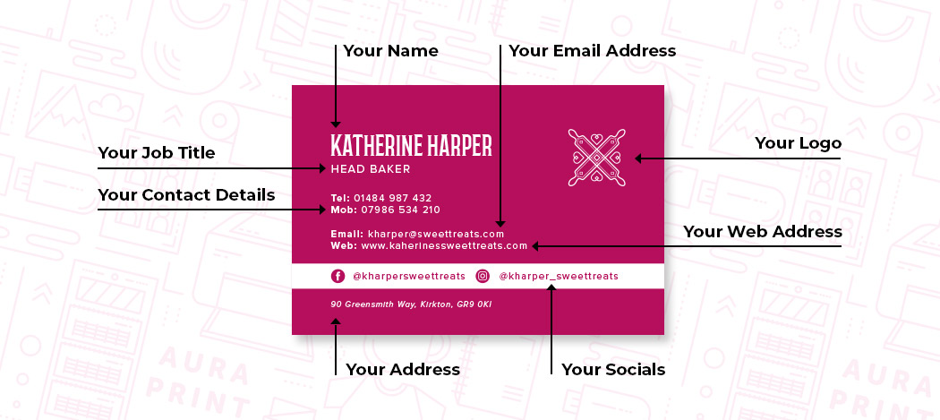 Business Card Layout Example