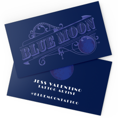 Business Card Tattoo Design Blue Moon