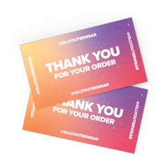 Etsy Business Card Thank You Card With Gradient
