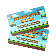Single Sided Video Game YouTuber Business Card