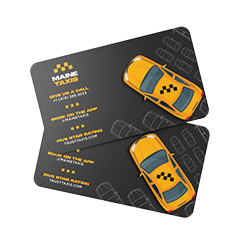Business Card Taxi Design Rounded Corners