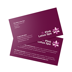 Business Card Massage Design