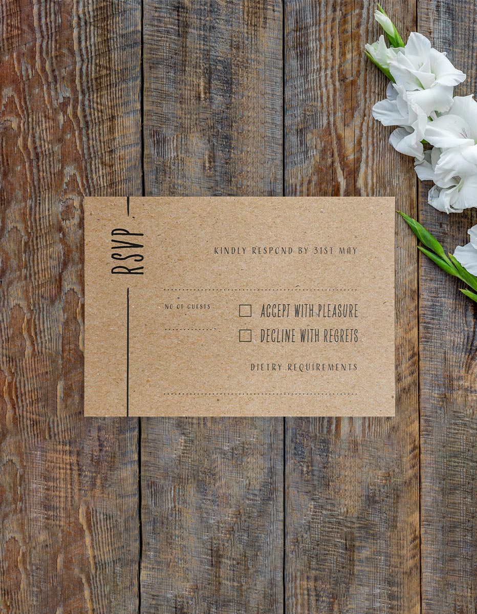 Hitched Wedding RSVP Cards