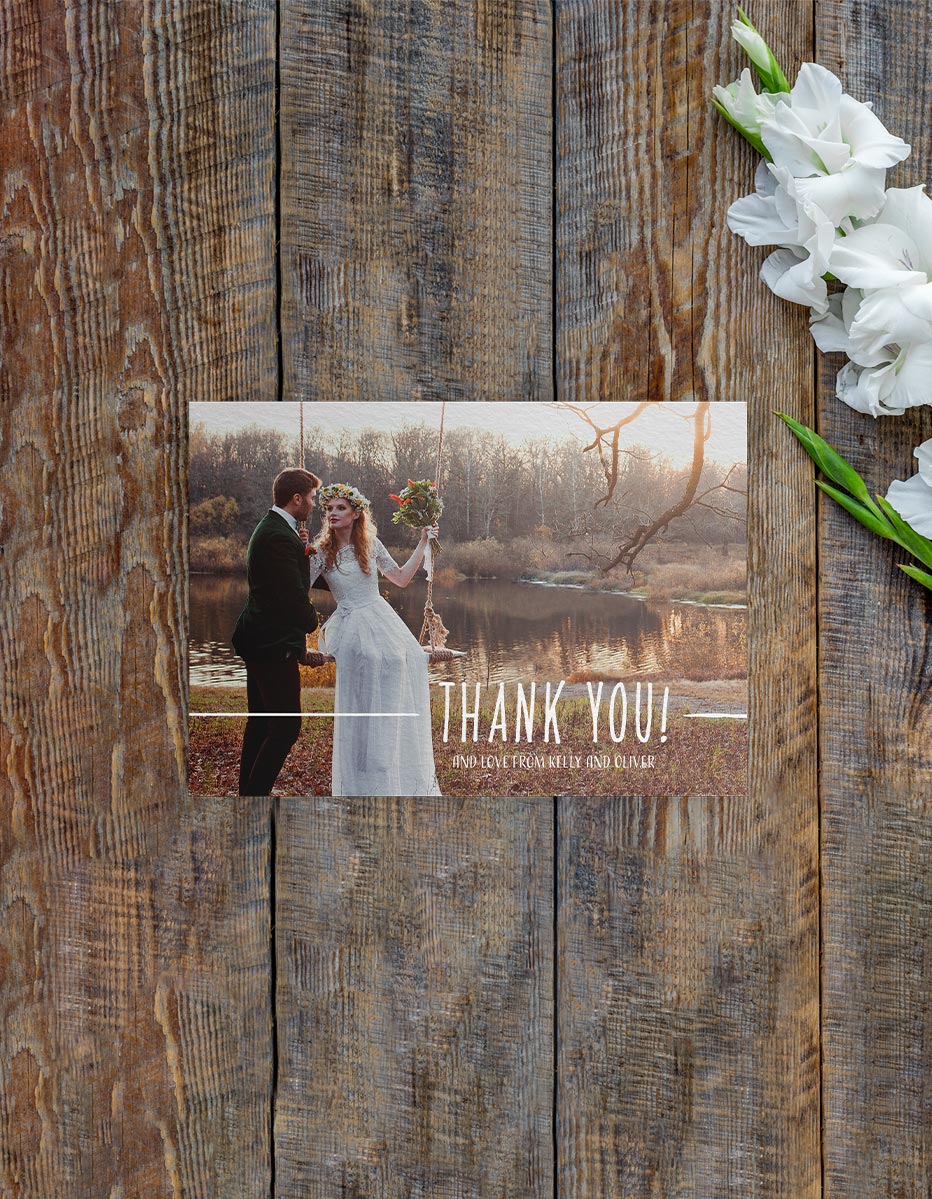 Hitched Wedding Thank You Cards