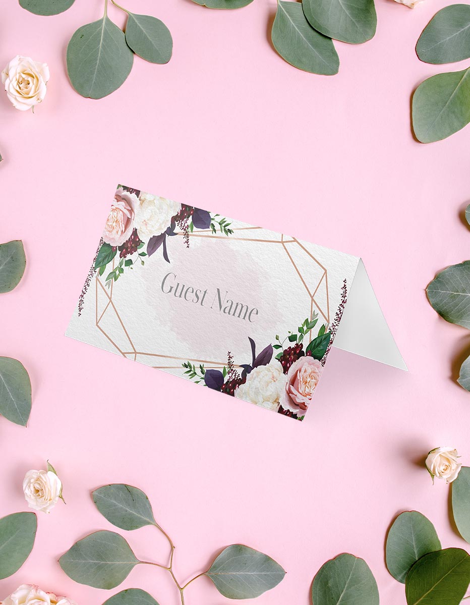 Prism Wedding Name & Place Cards