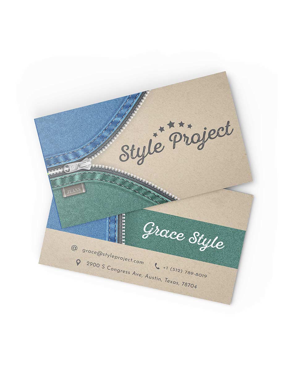 Printed Clothing Business Cards