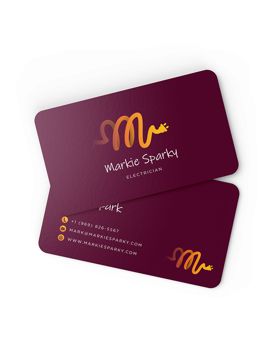 Printed Electrician Business Cards