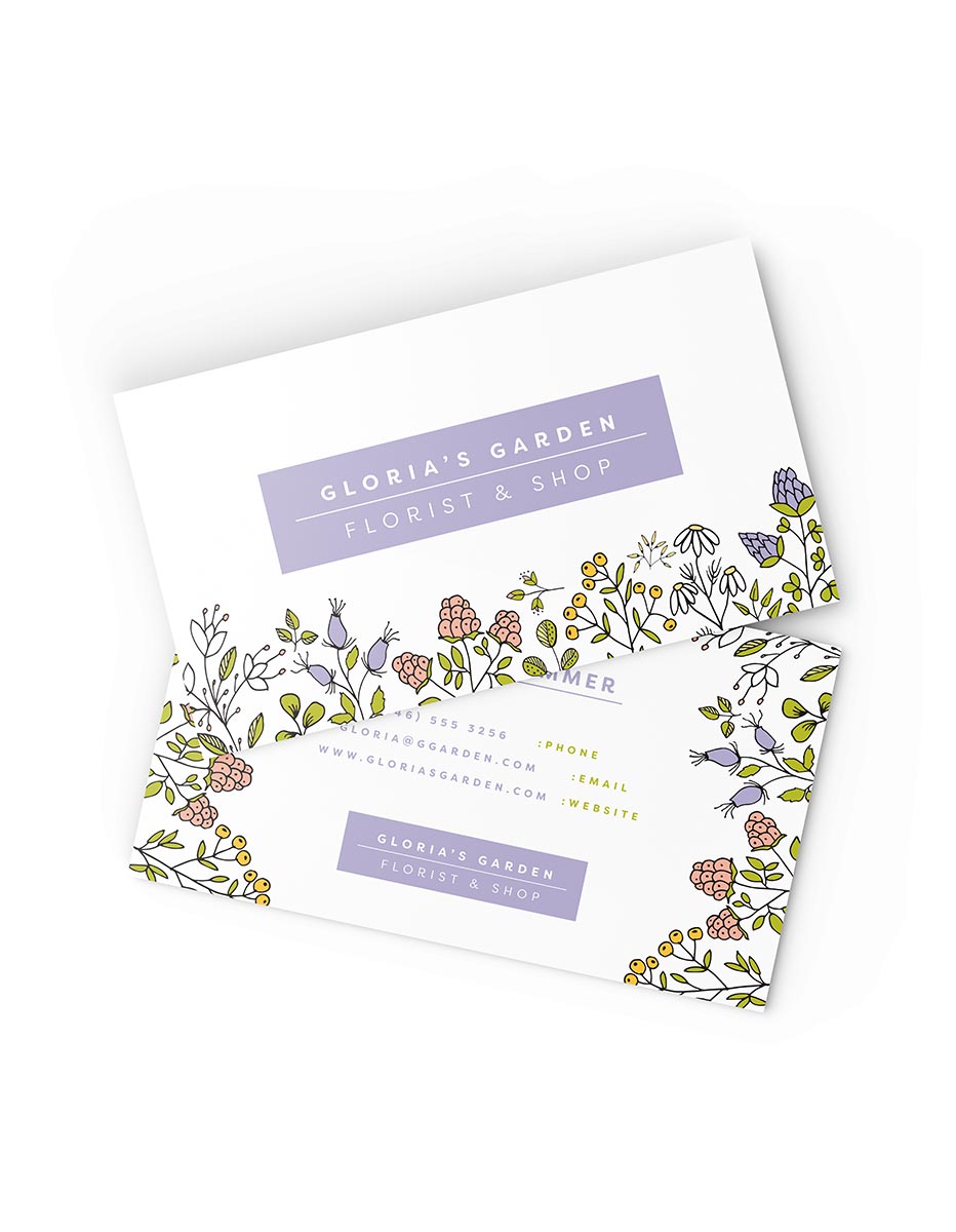 Printed Florist Business Cards