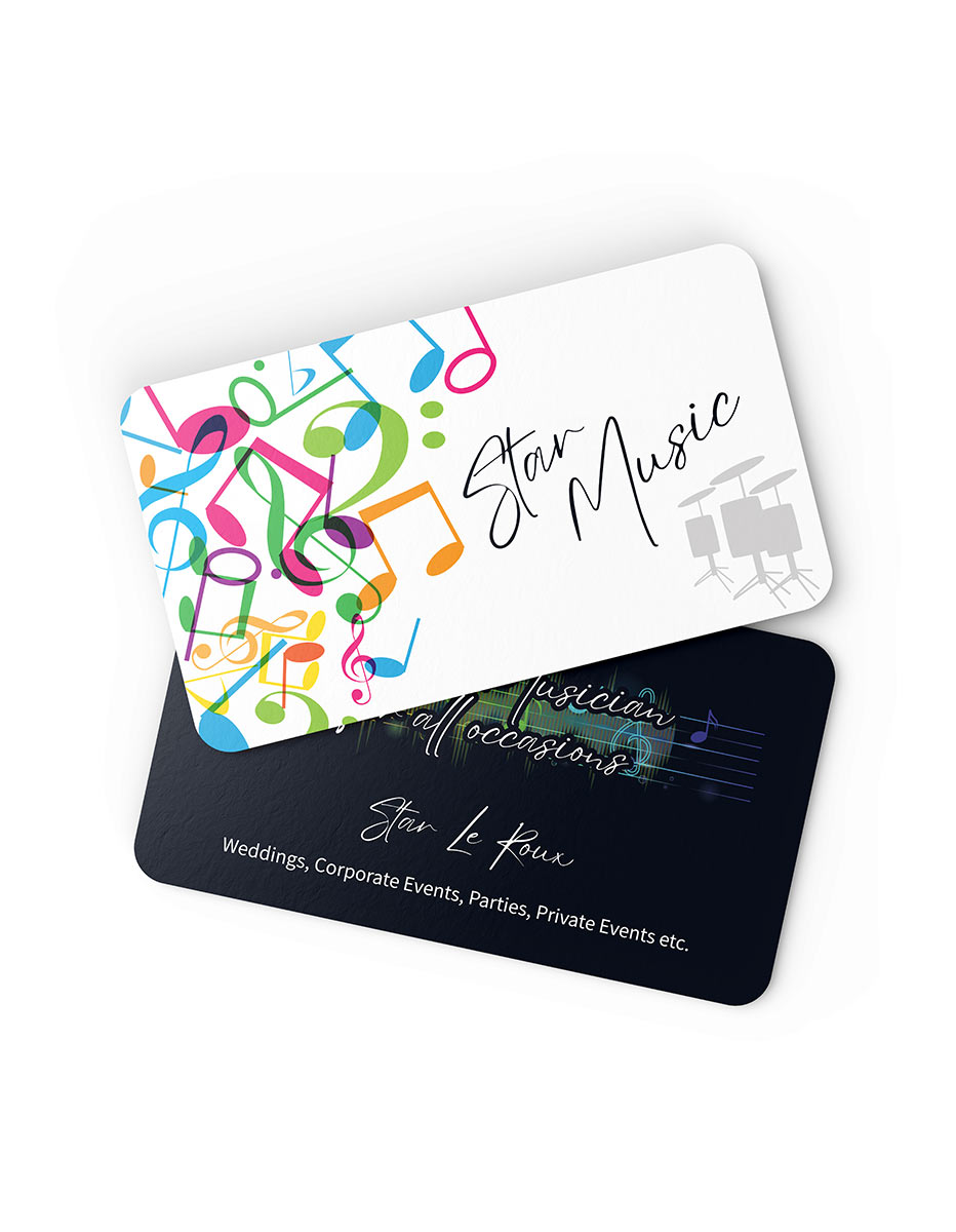 Printed Musician Business Cards