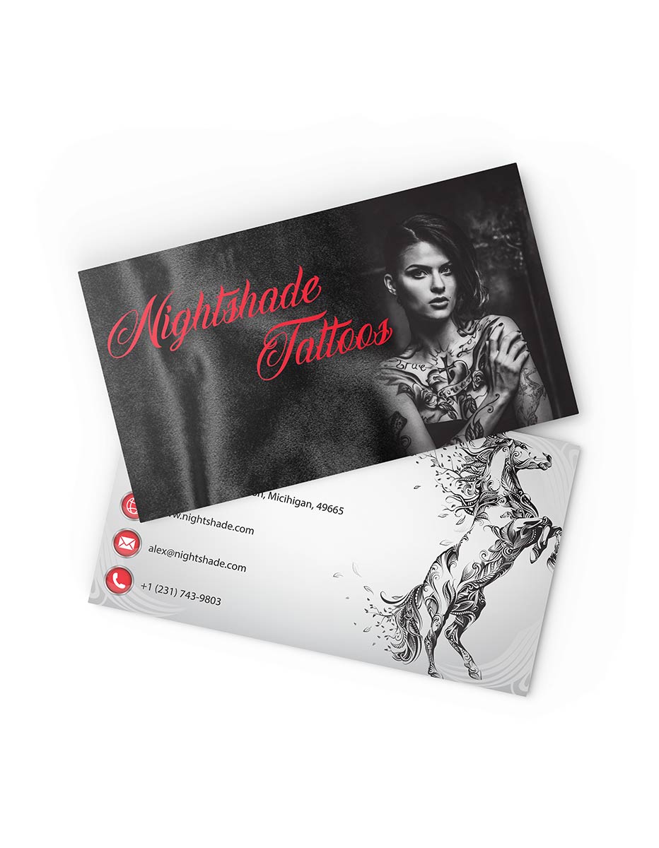 Printed Tattoo Business Cards