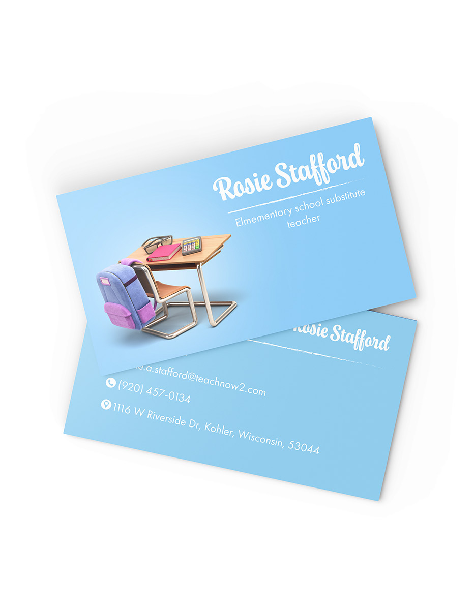 Printed Teacher Business Cards