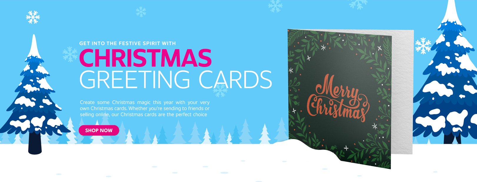 Christmas greeting card link banner