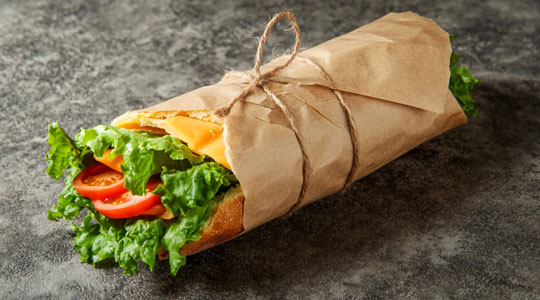 kraft paper image of food wrapping