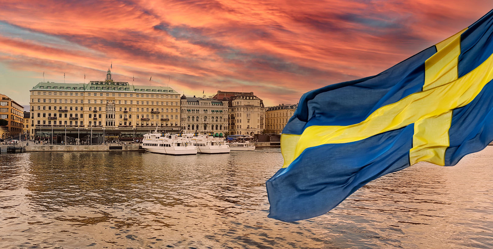 Image of Sweden in golden hour